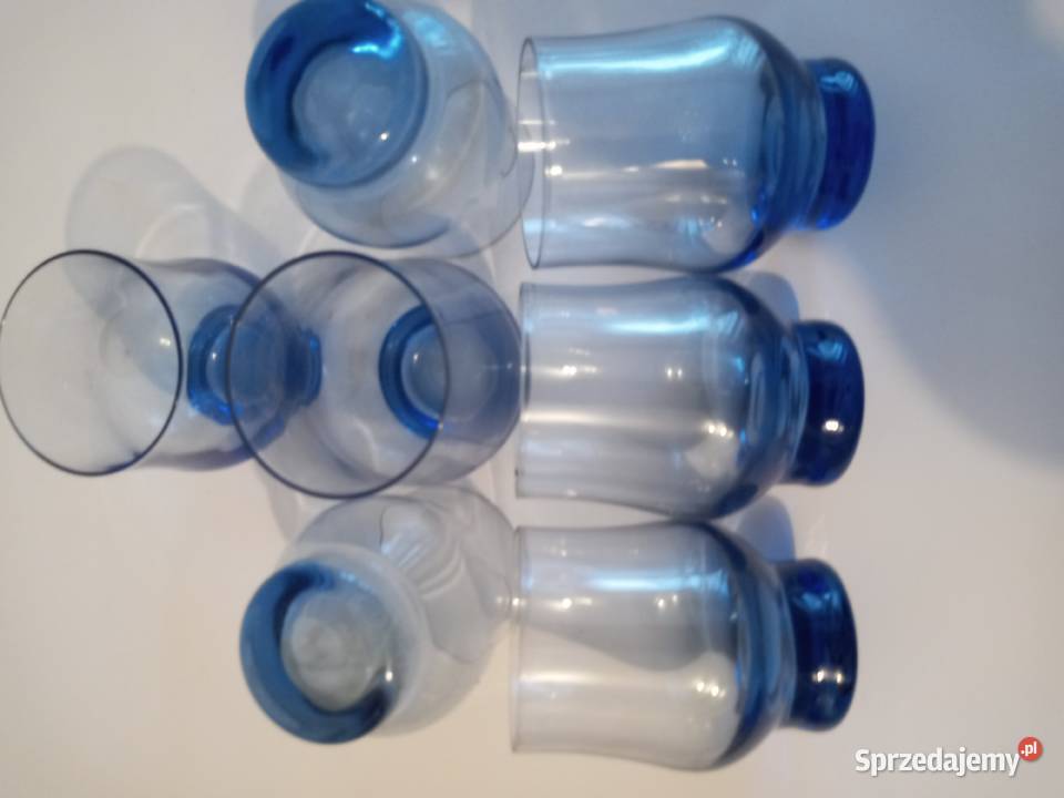 Kieliszki niebieskie z PRLu Pozostałe Szczecinek