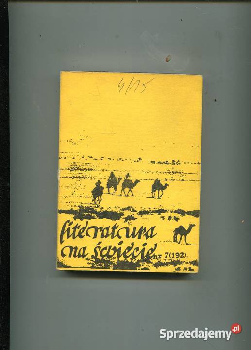 Literatura na świecie 1987 7 192 Szczecin