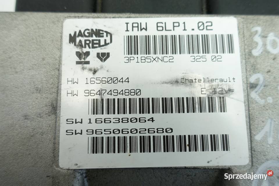 Peugeot 307 20 16V KOMPUTER SILNIKA 9650602680 osobowe Rudka