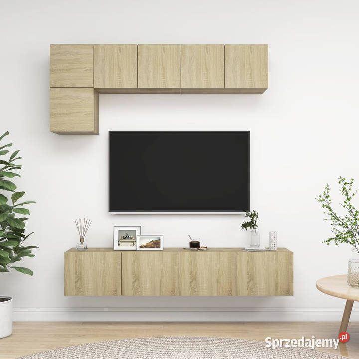 5cz zestaw szafek TV dąb sonoma materiał mazowieckie Warszawa