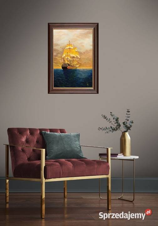 Obraz olejny Żaglowiec Lublin