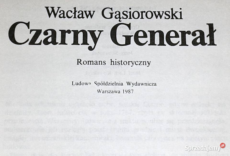 Czarny Generał Romans historyczny Wacław Chełm