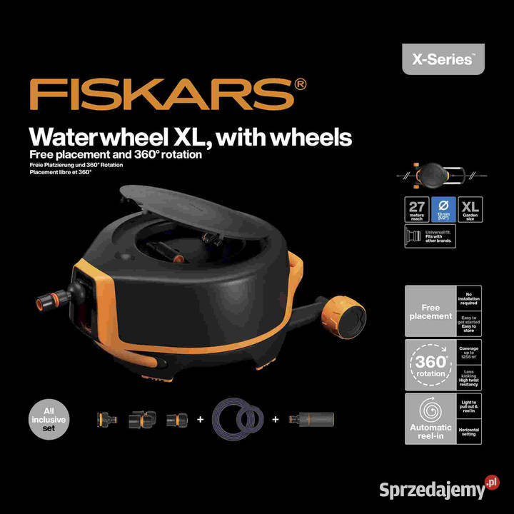 Automatyczny bęben z wężem XL z kółkami 1067548 sprzedam