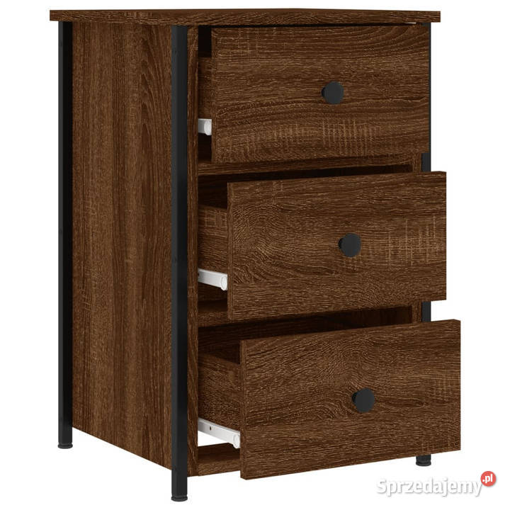 Szafki nocne 2 brązowy dąb 40x36x60 WM826002 Warszawa
