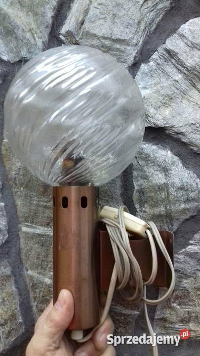 Retro lampa wiszaca kinkiet Kamenicky enov lata Lubań