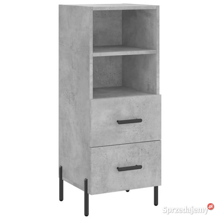 Wysoka szafka szarość betonu 345x34x180 mazowieckie Warszawa