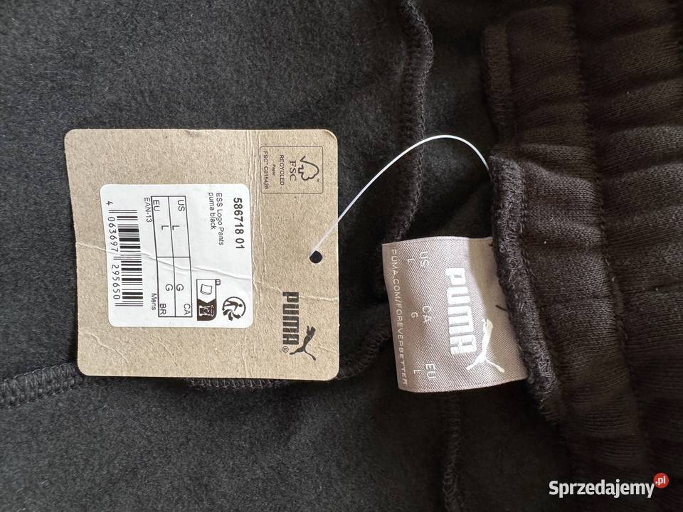 Spodnie dresowe Puma ESS LOGO czarne bawełna L Puma śląskie Dąbie