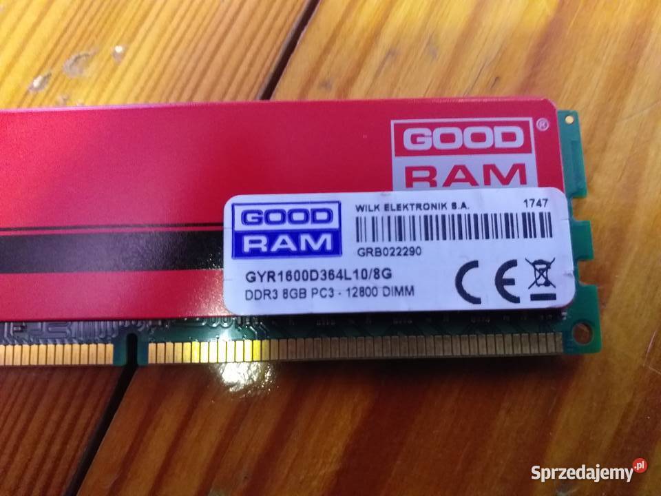 Pamięć Ram GoodRAM Play DDR3 8GB 1600MHz Ożarów Mazowiecki