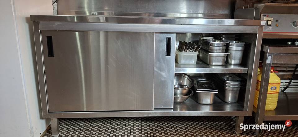 Wyprzedaż Stół roboczy nierdzewny z szafka Warszawa