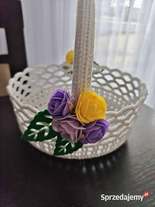 Koszyk Wielkanocny szydelkowy średnica 24 Dębica