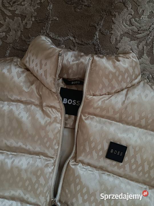 Bezrękawnik BOSS Vest najnowszy trend kolor ecru Hugo Boss Białystok
