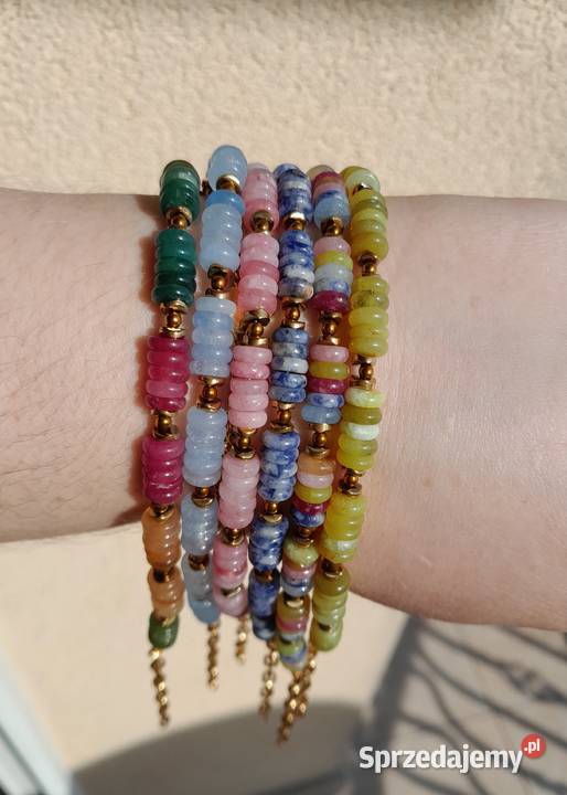 Bransoletka z kamienia naturalnego akwamaryn Kozienice