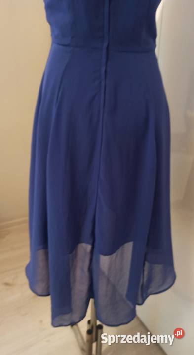 niebieska zwiewna asymetryczna Częstochowa