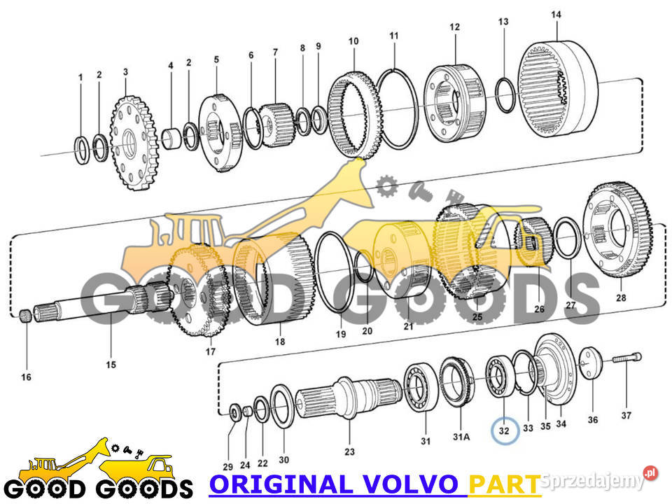 VOLVO ŁOŻYSKO 15193808 Części maszyn i innych pojazdów mazowieckie Władysławów sprzedam