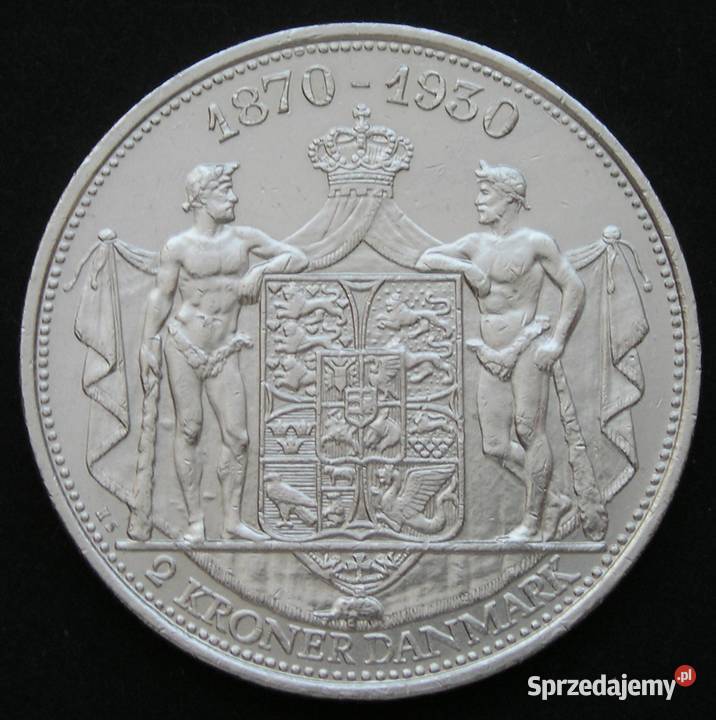 DANIA 2 KORONY 1930 Christian X srebro