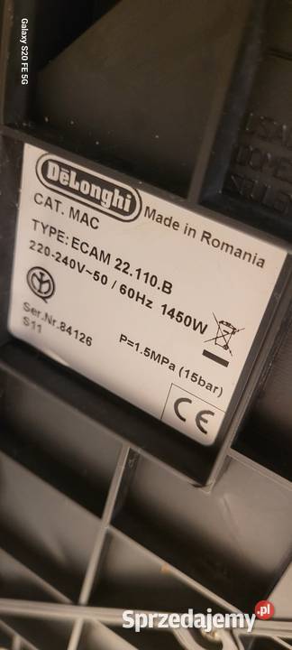 Ekspres automatyczny DeLonghi Magnifica S ECAM Łódź