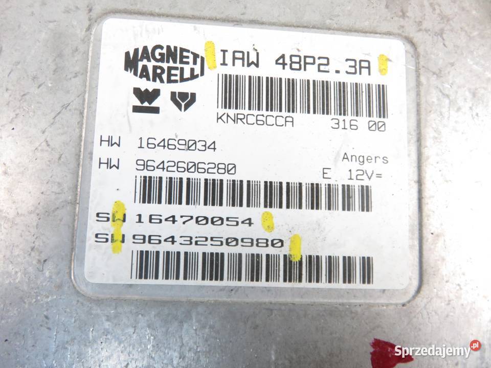 STEROWNIK PEUGEOT 406 20 16V 9643250980 16470054 Komputery