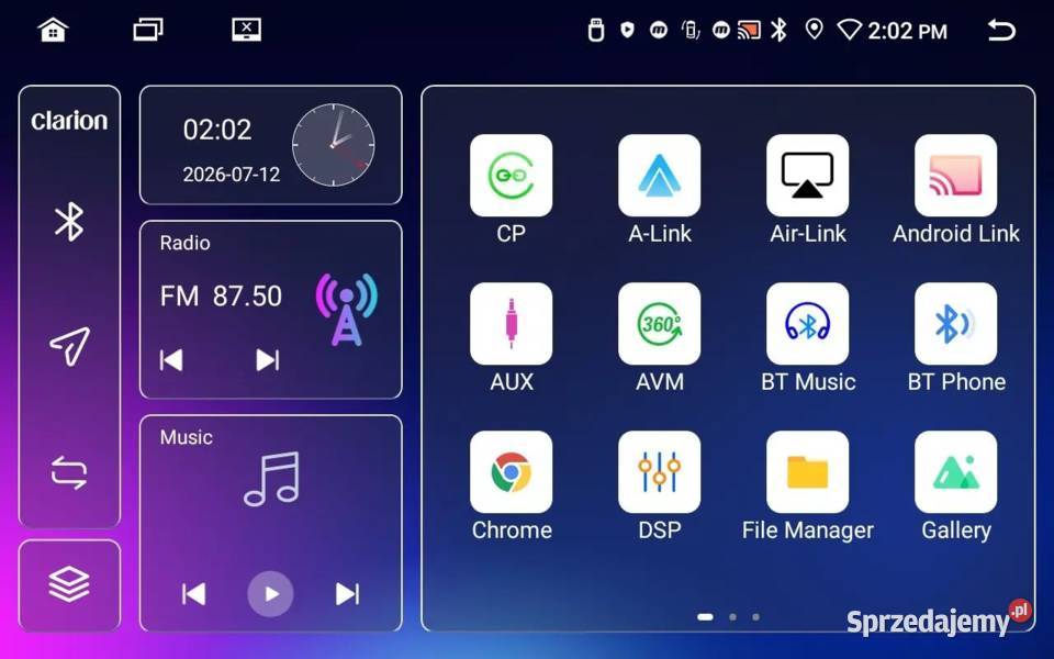 Radio Nawigacja Clarion GL500 Android CarPlay Radioodtwarzacze