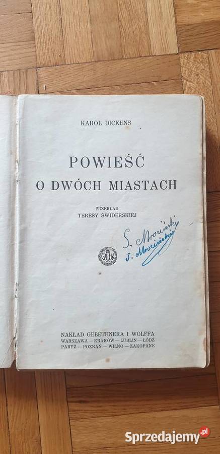 Powieść o dwóch miastach 1928 r Karol Dickens twarda
