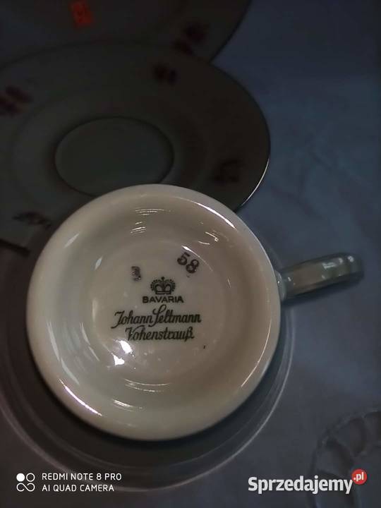 Filiżanka z talerzykiem deserowym Johann Porcelana i szkło Gdańsk sprzedam