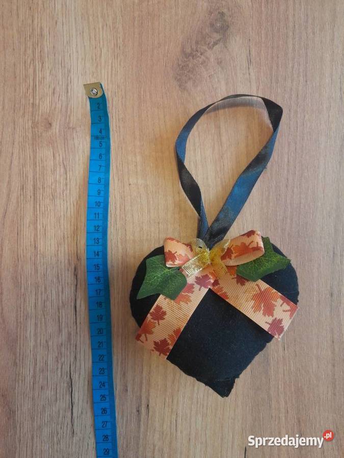 Nowa zawieszka na jesień liście Serduszko czarny Inowrocław