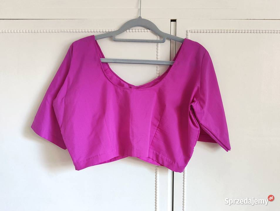 Indyjskie choli crop top gorset fuksja L różowy Topy i koszulki Szczecin sprzedam
