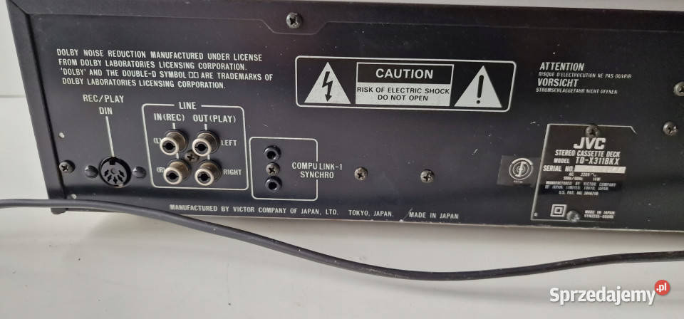 JVC TDX311 TD X311 Cassette Deck magnetofon Międzychód