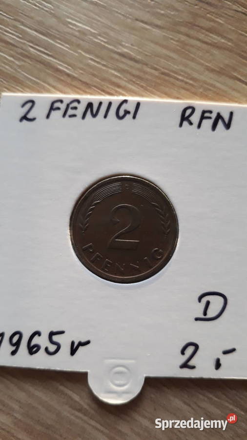 2 Fenigi RFN 1965 r men D