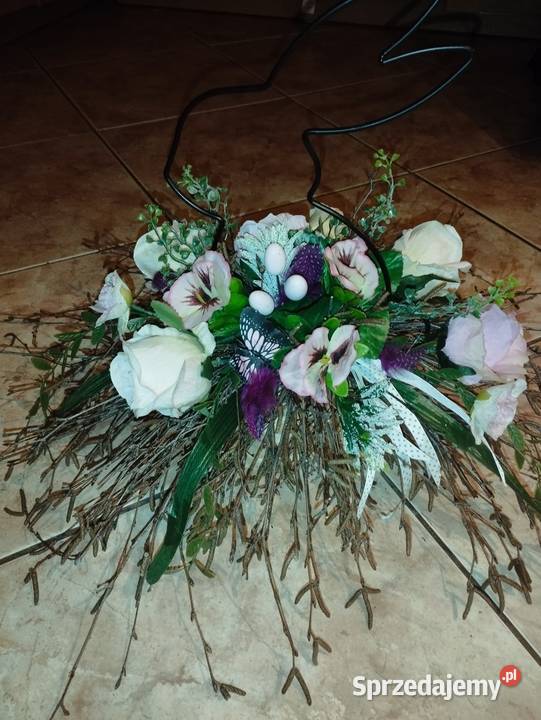 Stroik wielkanocny z zającem Sokołowice