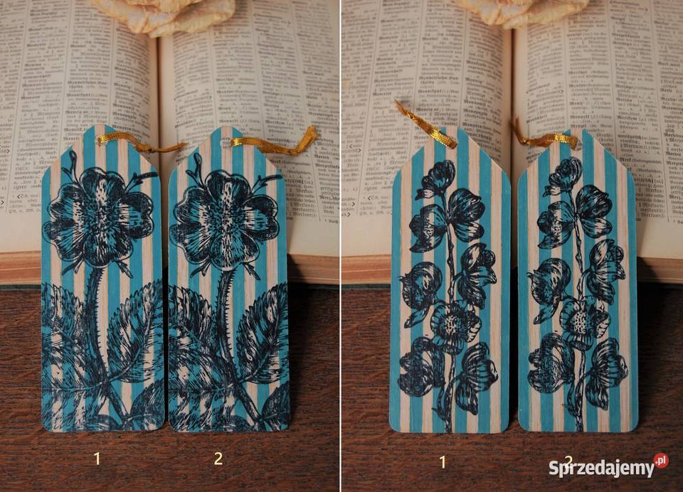 Zakładka do książek dzika róża rękodzieło 2 Lublin