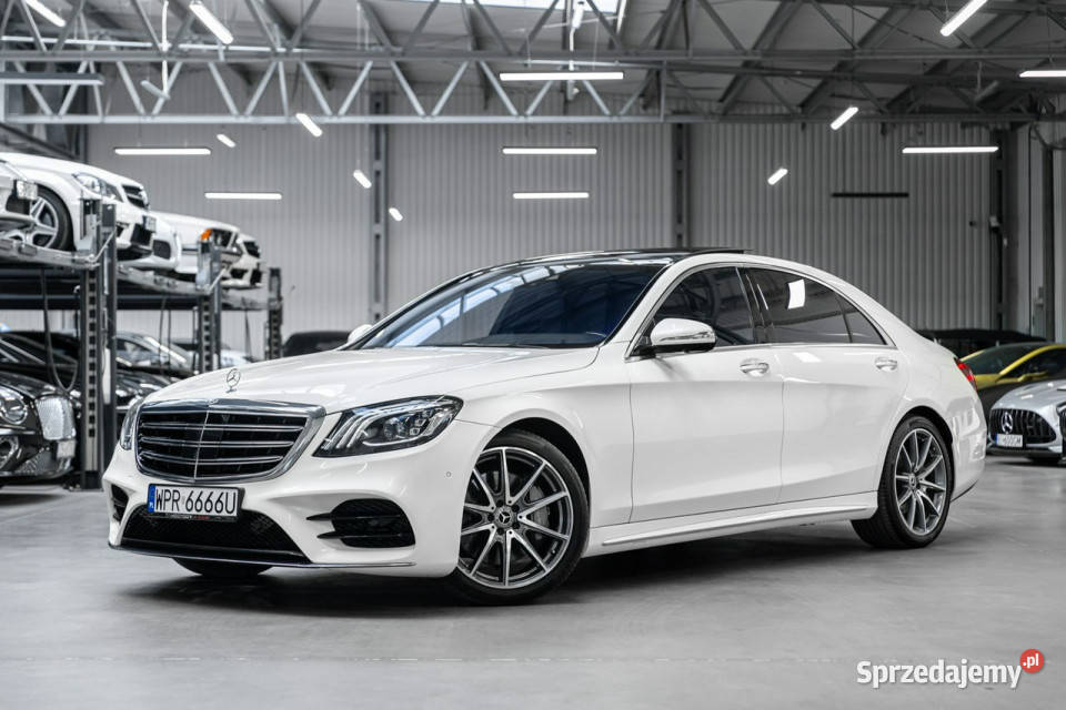 Mercedes S 400 Dociągi Head Up Burmester kurtyny powietrzne