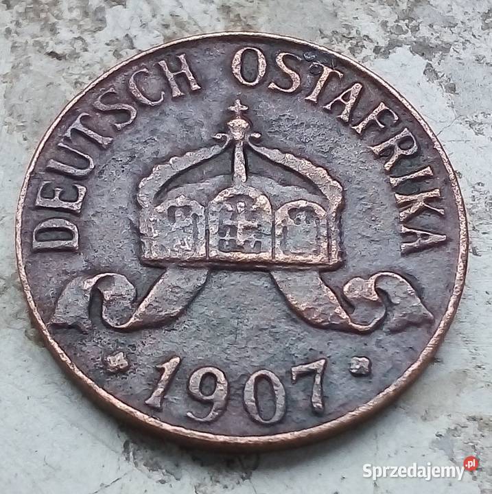 NIEMIECKA AFRYKA WSCHODNIA1 HALERZ1907 rJBRĄZ
