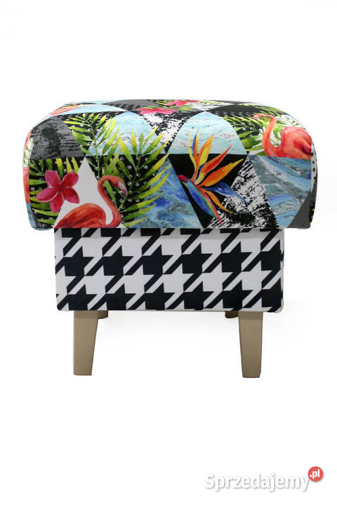 Kolorowy Podnóżek Patchwork Pufa Boho wielkopolskie Kazimierz Biskupi sprzedam