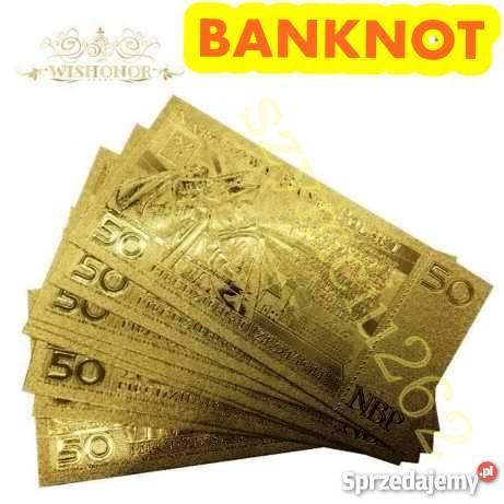 ZŁOTO Złoty Banknot 20 z 1050 rocznica Chrztu Kolekcje Sosnowiec