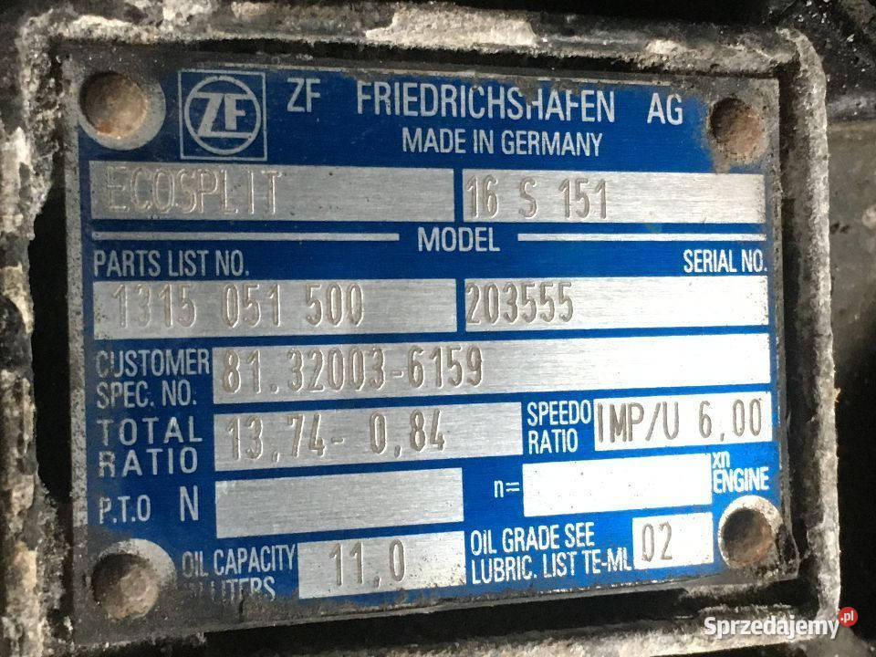 Obudowa Skrzynia ZF 16S151 1315051500 Maszewo sprzedam