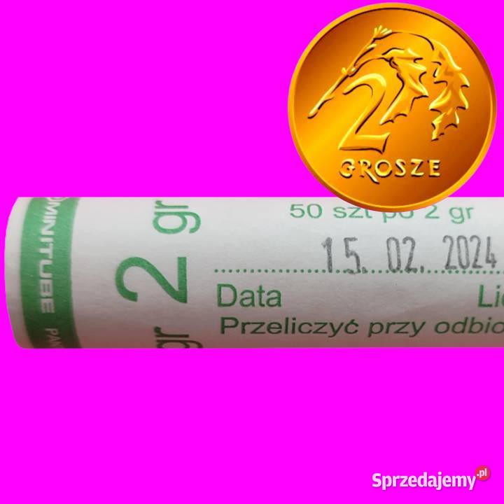 2 gr groszy 2024 Mennicze Rolka Bankowa mazowieckie Warszawa sprzedam