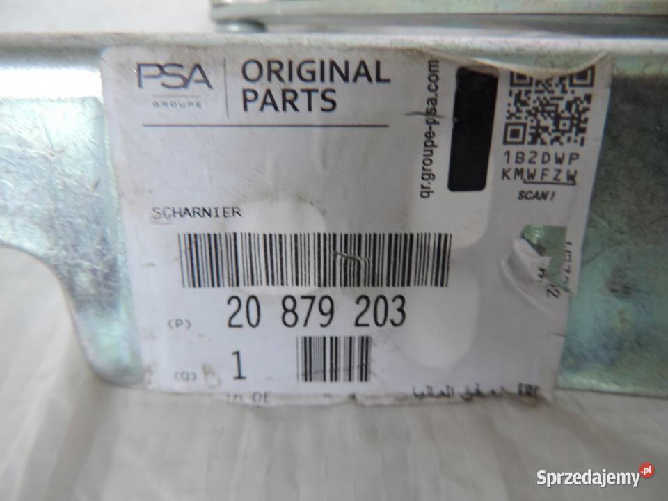 ZAWIAS MASKI PRAWY OPEL ASTRA J IV 20879203NOWY osobowe sprzedam