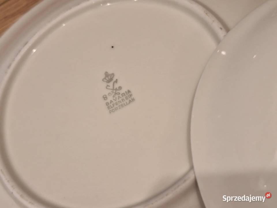 Zestaw porcelana talerz i podstawek Braniewo