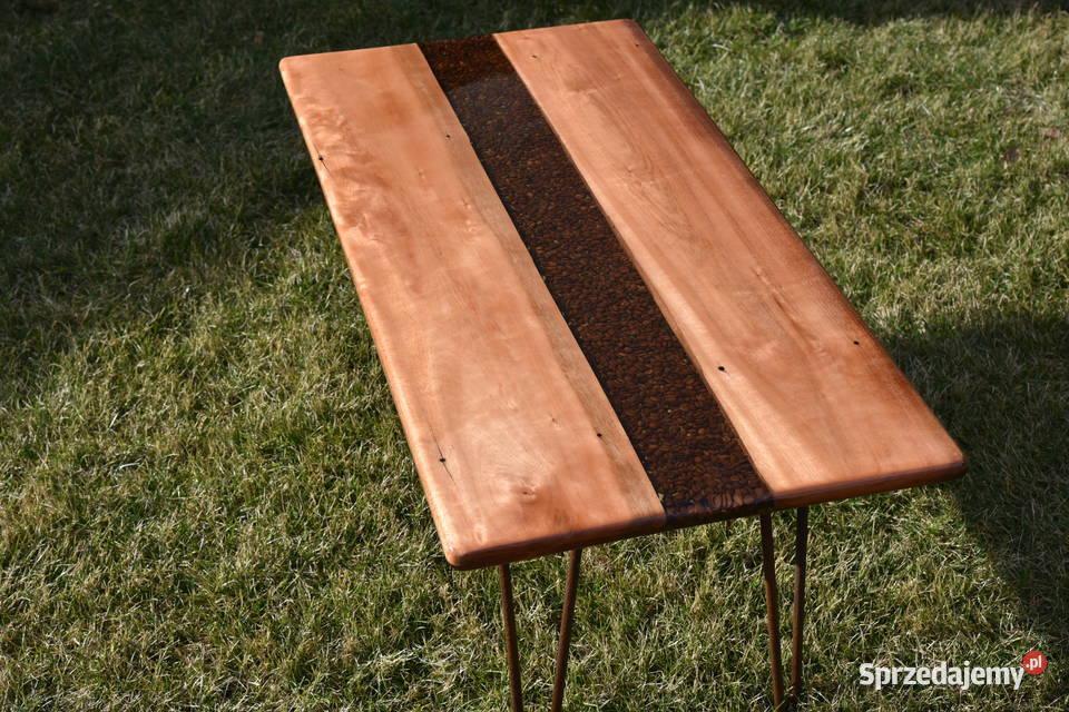 Stolik kawowy coffee table epoxy resinepoxy 43cm Swarzędz