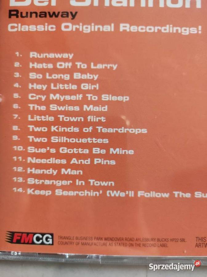 cd del shannon runaway hits muzyka lata 8090 Kielce