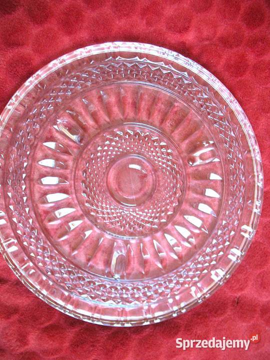 Patera taca na ciasto z kryształu ołowiowego 30 mazowieckie Siedlce