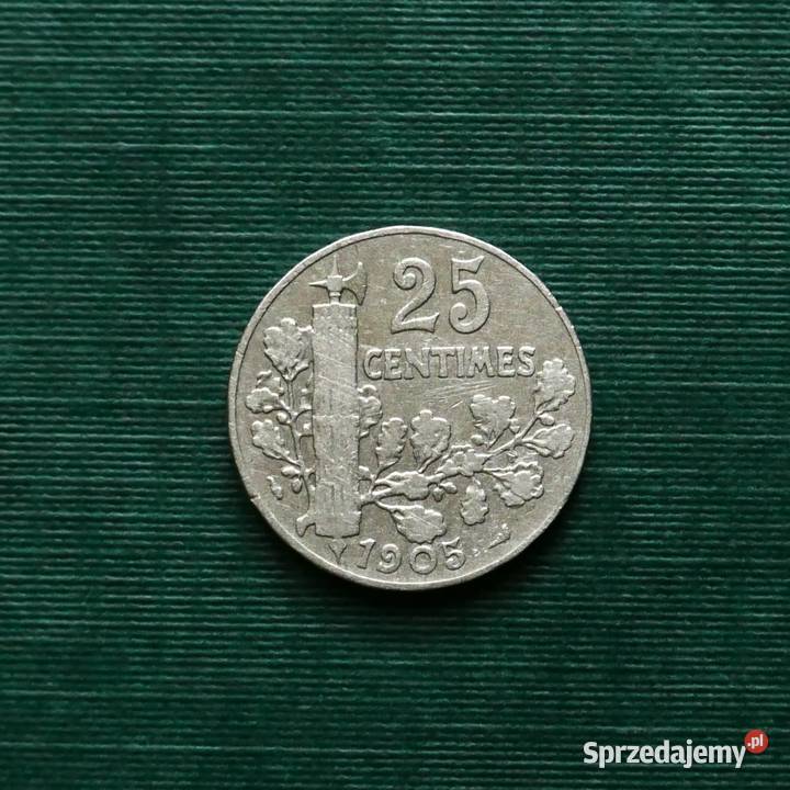 Francja 25 centymów 1905r Gliwice