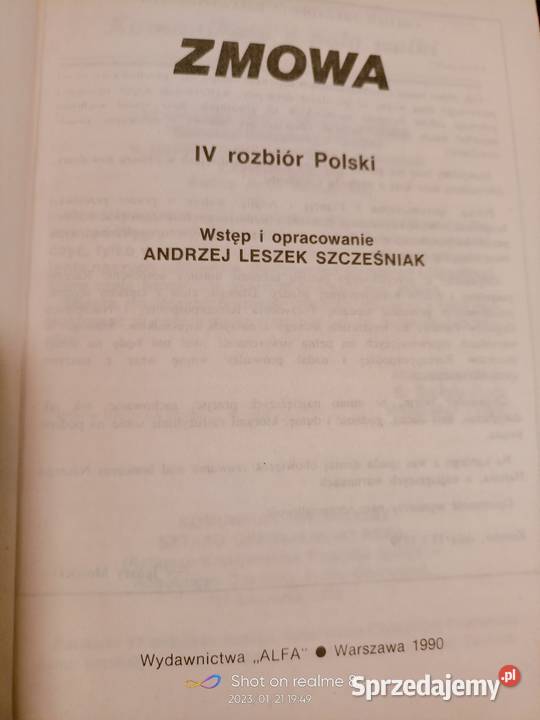 Zmowa czwarty rozbiór Polski książki Warszawa mazowieckie