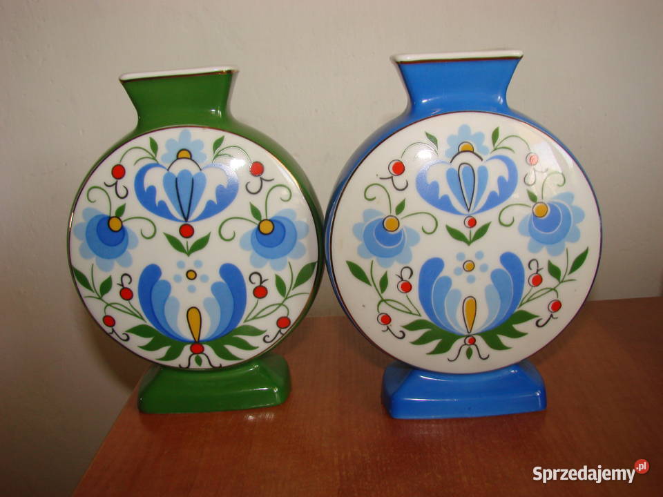 Lubiana wzór kaszubski wazonik PRL Pruszcz Gdański