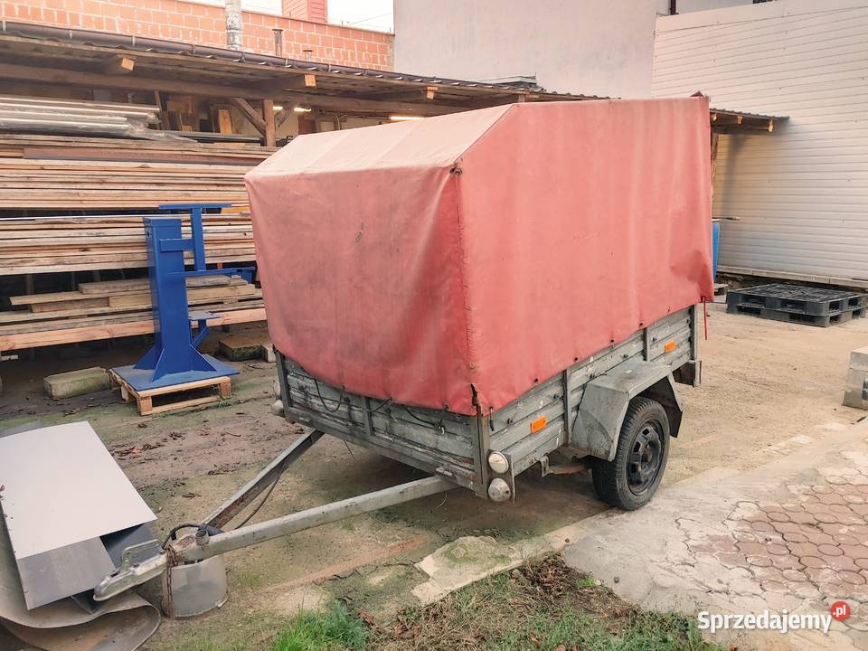 Przyczepa jednoosiowa SAM Przyczepka samochodowa burtowe Poddębice sprzedam