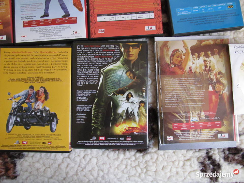 Filmy z Bollywood zestaw 19 płyt dvd z filmami lubelskie Lublin