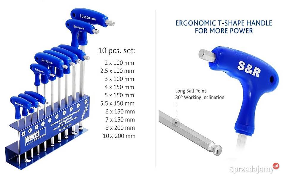Zestaw kluczy imbusowych sześciokątny 10 2 mm 10 Biłgoraj