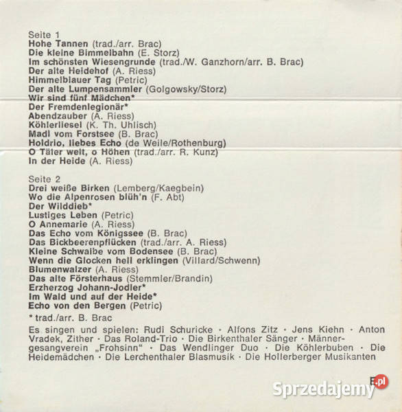 Jodły wysokie brzozy białeHohe Tannen Weisse kaseta Gliwice sprzedam