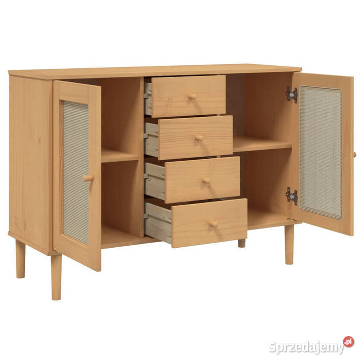 Szafka SENJA imitacja rattanu brązowa 112x40x80 Warszawa