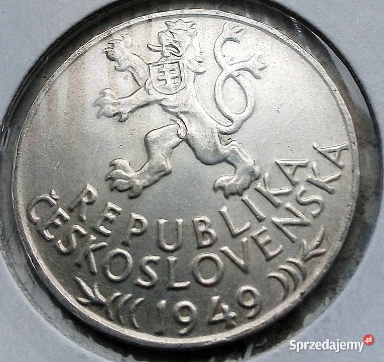 CZECHOSŁOWACJA 100 KORON 1949 r SREBRO 0500 mazowieckie Legionowo